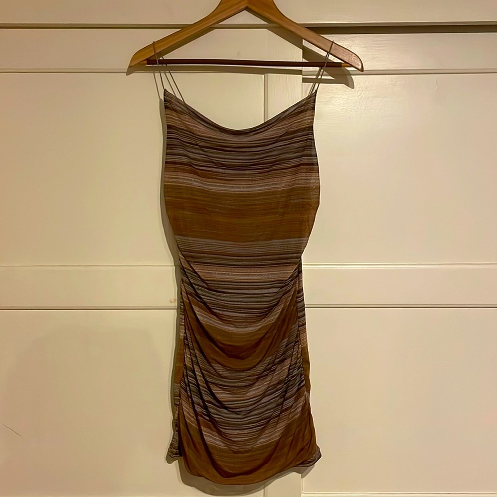 Wild fable brown body con dress